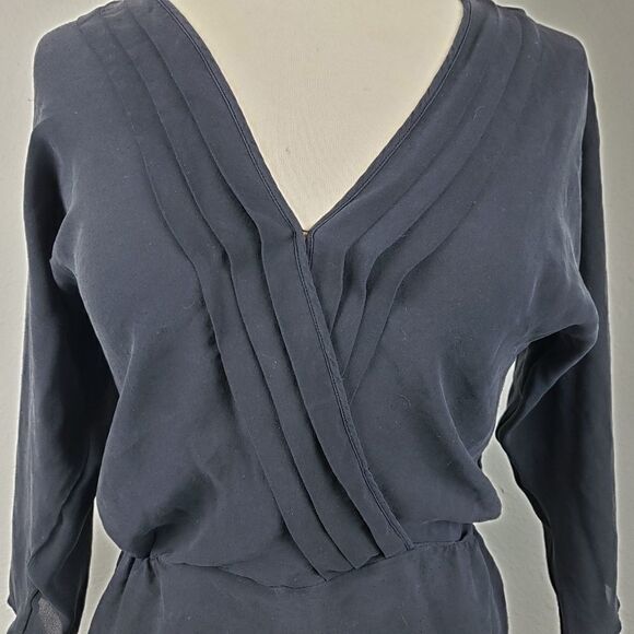 Parker cinched waist pleated supplice silk blouse - Picture 7 of 7